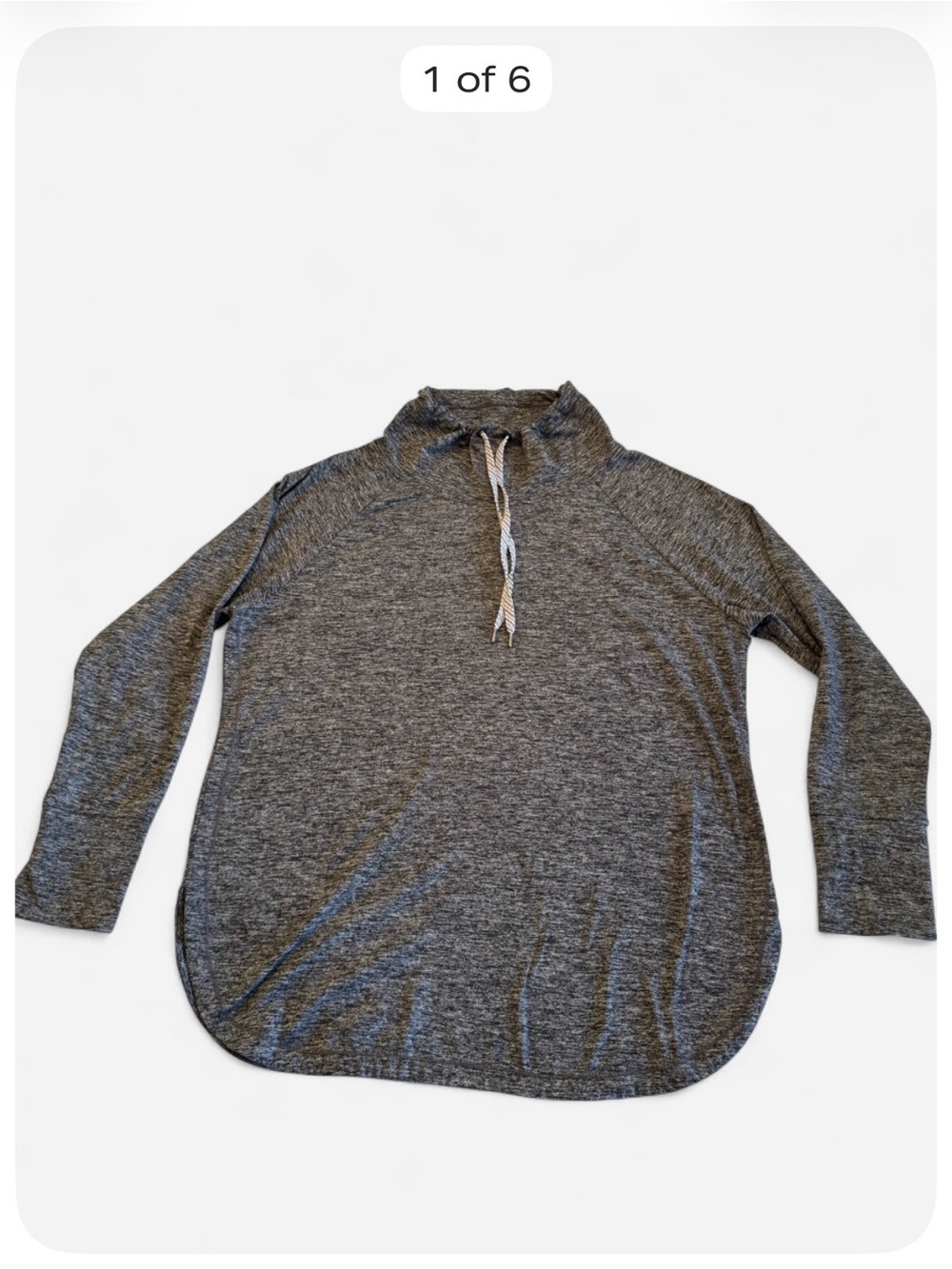 Member’s Mark Favorite Soft Funnel Neck Pullover Women’s XL Gray Heather